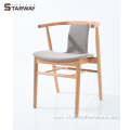 solid beech wood dining-chair fabric-seat durable PP